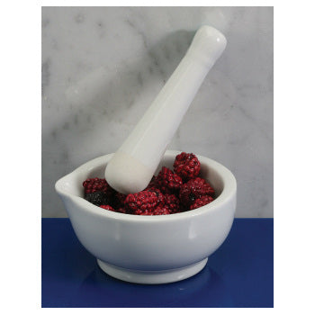 BIA Cordon Bleu White Stoneware Mortar &amp; Pestle by Kitchen Niche