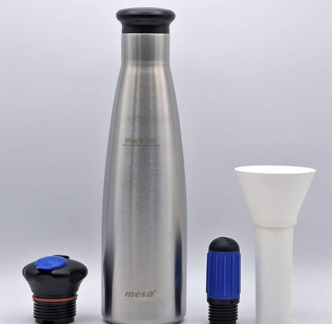 Mosa Soda Splash Brushed Stainless Steel Soda Maker by Kitchen Niche