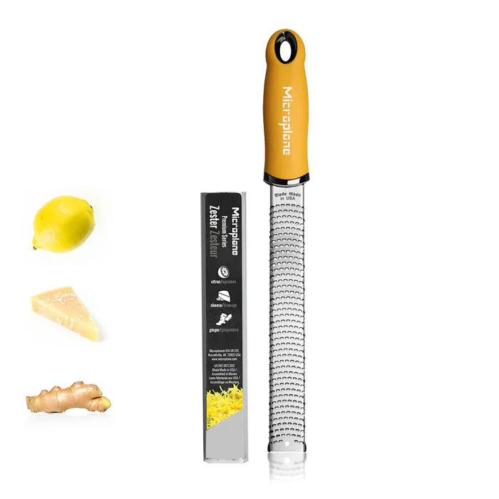 Microplane Premium Series Zester / Grater – Mustard Yellow by Kitchen Niche