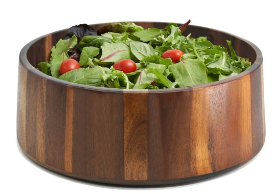 Natural Living Dark Acacia Salad Bowl by Kitchen Niche