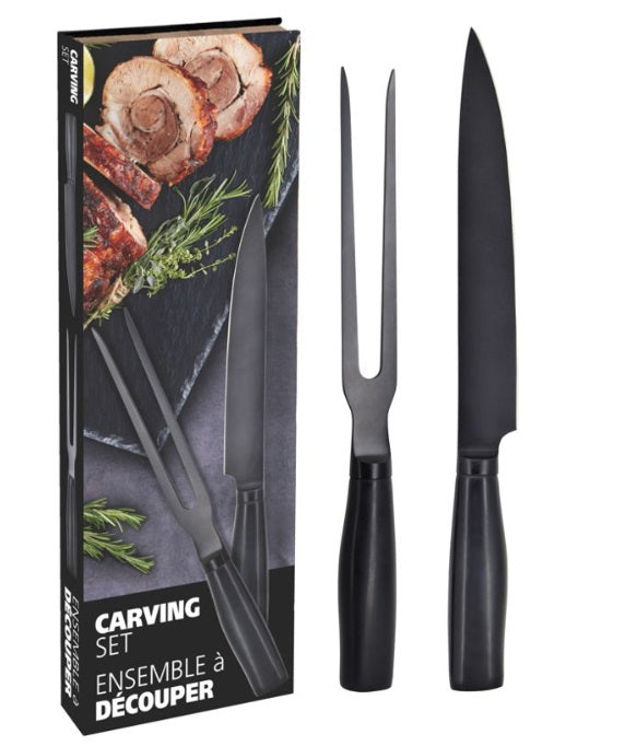 Natural Living Carving Knife and Fork Set Natural Living by Kitchen Niche
