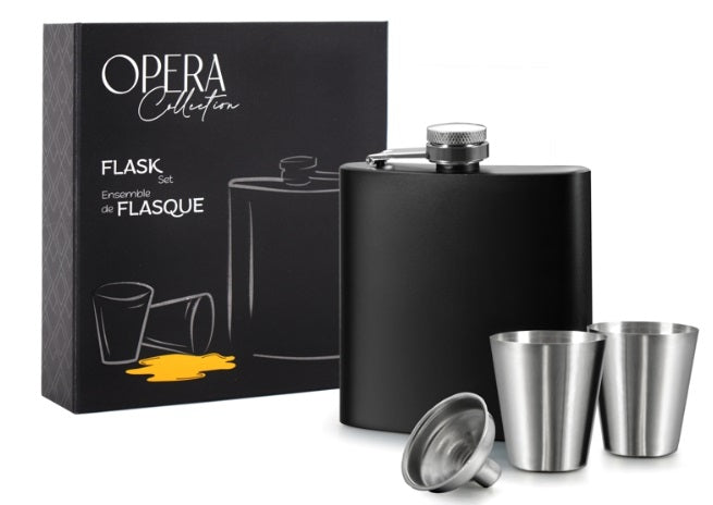 Natural Living Opera 4 Piece Flask Set in Gift Box Natural Living by Kitchen Niche