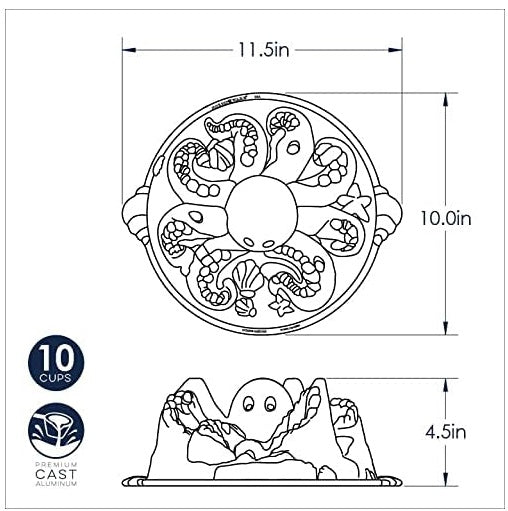 Nordic Ware Octopus Cake Pan by Kitchen Niche