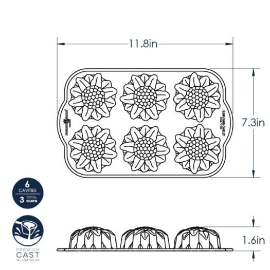 Nordic Ware Sunflower Cakelet Pan by Kitchen Niche