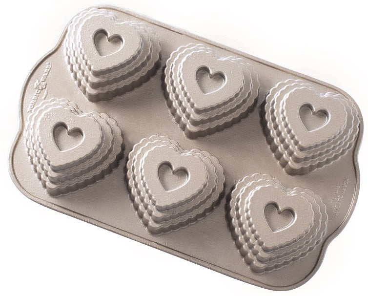Nordic Ware Tiered Heart Cakelet Pan by Kitchen Niche