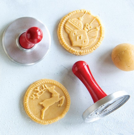 Nordic Ware Set of 3 Yuletide Cookie Stamps by Kitchen Niche