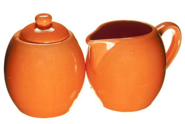 Old Amsterdam Copacabana Orange Milk &amp; Sugar Set by Kitchen Niche