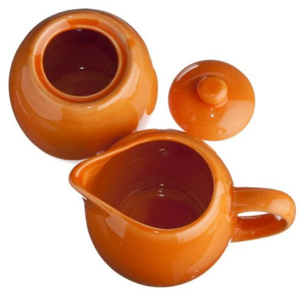 Old Amsterdam Copacabana Orange Milk & Sugar Set by Kitchen Niche