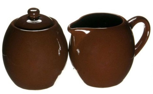 Old Amsterdam Dark Brown Milk & Sugar Set by Kitchen Niche