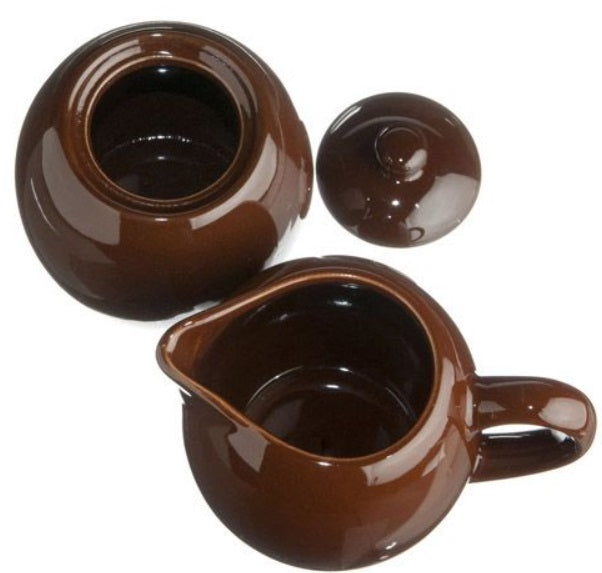 Old Amsterdam Dark Brown Milk & Sugar Set by Kitchen Niche