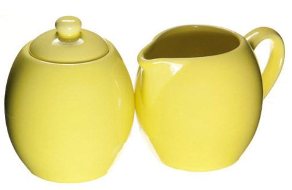 Old Amsterdam Lemon Yellow Milk & Sugar Set by Kitchen Niche