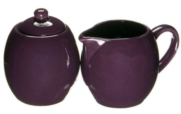 Old Amsterdam Plum Purple Milk & Sugar Set by Kitchen Niche