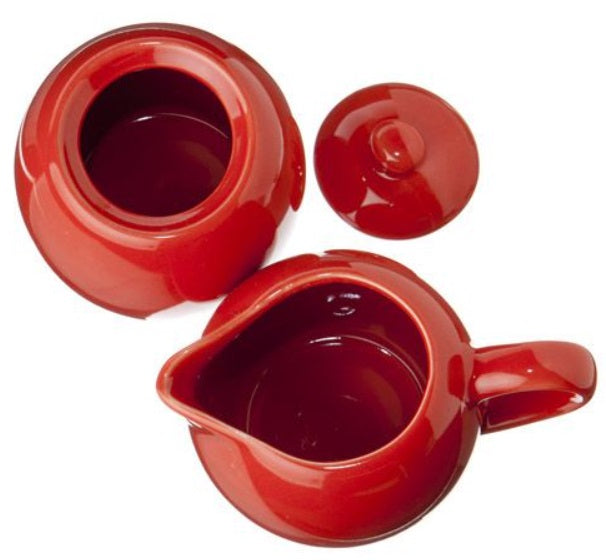 Old Amsterdam Vermillion Red Milk & Sugar Set by Kitchen Niche