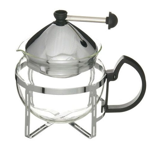 G & H Tea Services Chrome Glass Tea Maker Teapot by Kitchen Niche