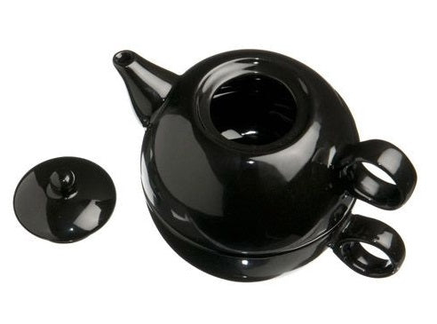 Old Amsterdam Black 1-Cup Tea 4 One Teapot With Mug by Kitchen Niche