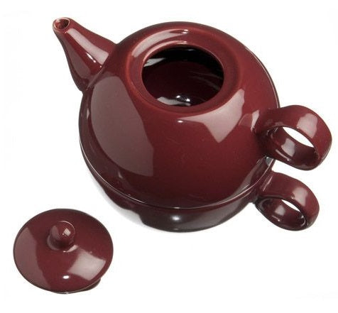 Old Amsterdam Burgundy 1-Cup Tea 4 One Teapot With Mug by Kitchen Niche