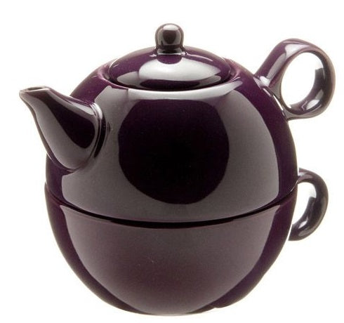 Old Amsterdam Plum 1-Cup Tea 4 One Teapot With Mug by Kitchen Niche