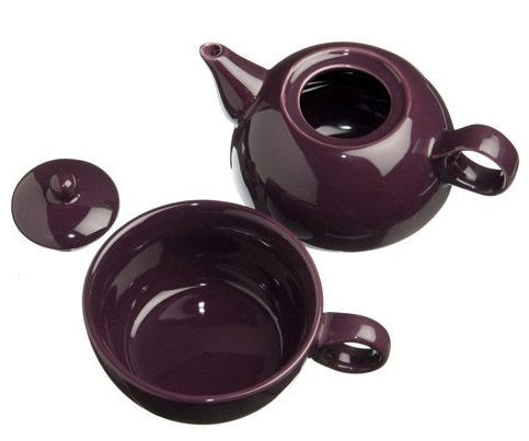 Old Amsterdam Plum 1-Cup Tea 4 One Teapot With Mug by Kitchen Niche