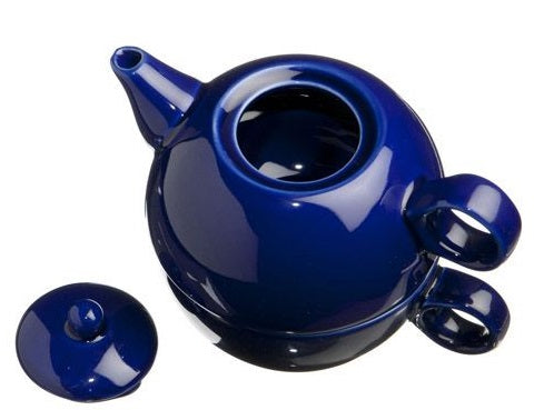 Old Amsterdam Royal Blue 1-Cup Tea 4 One Teapot With Mug by Kitchen Niche