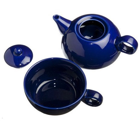 Old Amsterdam Royal Blue 1-Cup Tea 4 One Teapot With Mug by Kitchen Niche