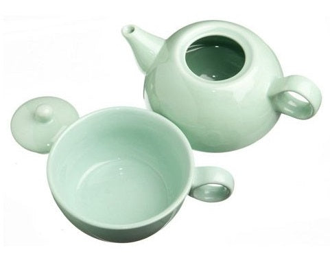 Old Amsterdam Sea Foam 1-Cup Tea 4 One Teapot With Mug by Kitchen Niche