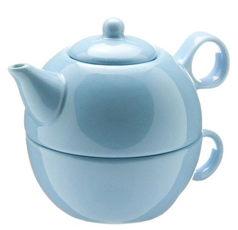 Old Amsterdam Teal 1-Cup Tea 4 One Teapot With Mug by Kitchen Niche