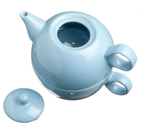 Old Amsterdam Teal 1-Cup Tea 4 One Teapot With Mug by Kitchen Niche