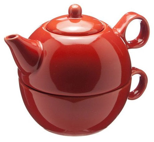 Old Amsterdam Red 1-Cup Tea 4 One Teapot With Mug by Kitchen Niche