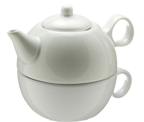Old Amsterdam White 1-Cup Tea 4 One Teapot With Mug by Kitchen Niche