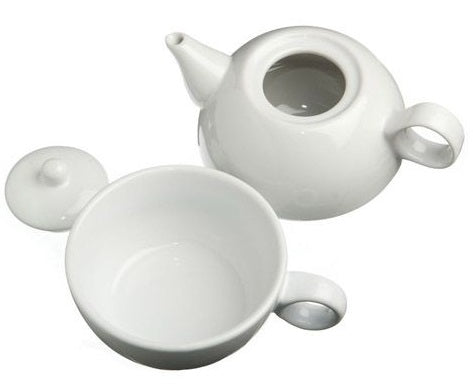 Old Amsterdam White 1-Cup Tea 4 One Teapot With Mug by Kitchen Niche