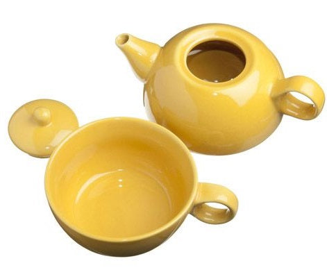 Old Amsterdam Yellow 1-Cup Tea 4 One Teapot With Mug by Kitchen Niche