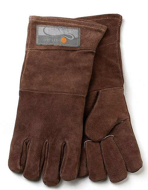 Outset Brown Leather Grill Gloves by Kitchen Niche