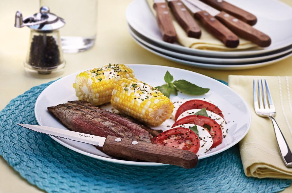 Outset Rosewood Steak Knife Set of 6 by Kitchen Niche