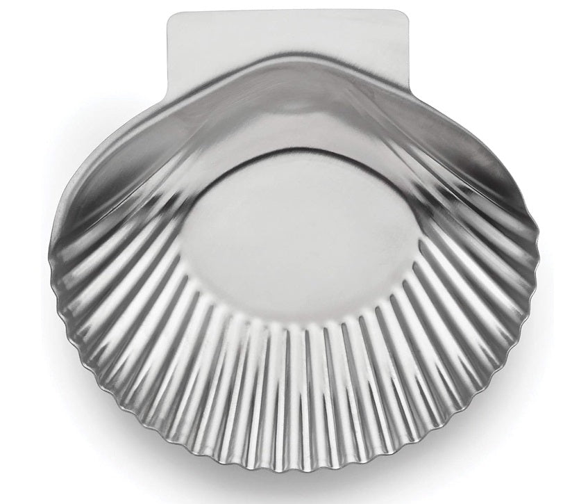 Outset Set of 12 Stainless Steel Grillable Sea Shells by Kitchen Niche