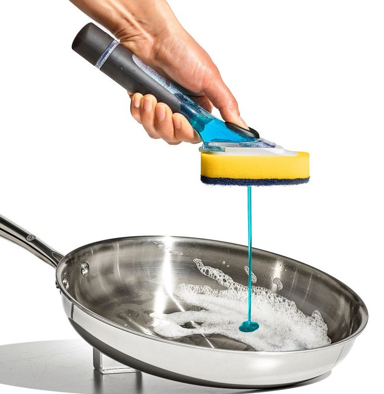 Oxo Good Grips Soap Dispensing Dish Scrub by Kitchen Niche