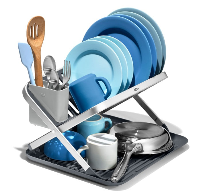 Oxo Aluminum Folding Dish Rack KitchenNiche