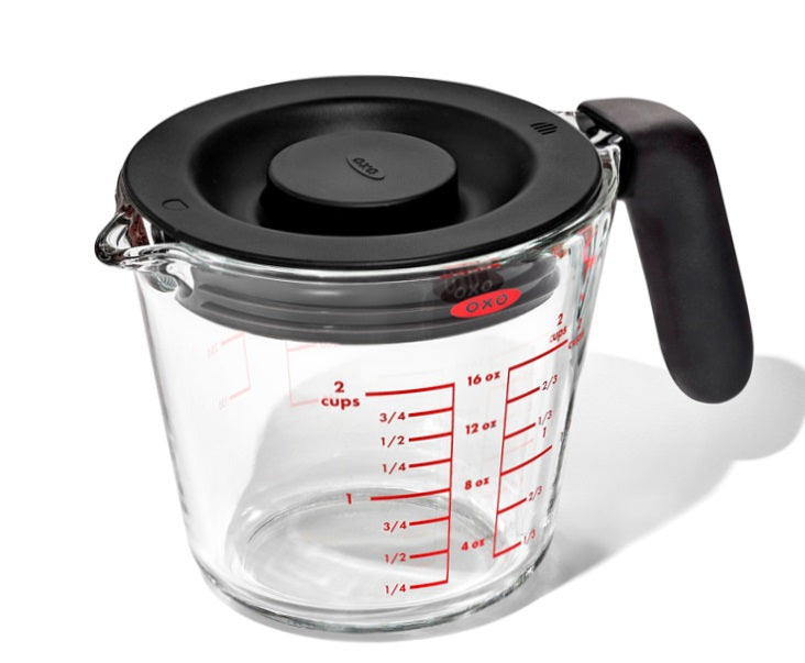 Oxo Good Grips Glass Measuring Cup With Lid 2-Cup by Kitchen Niche