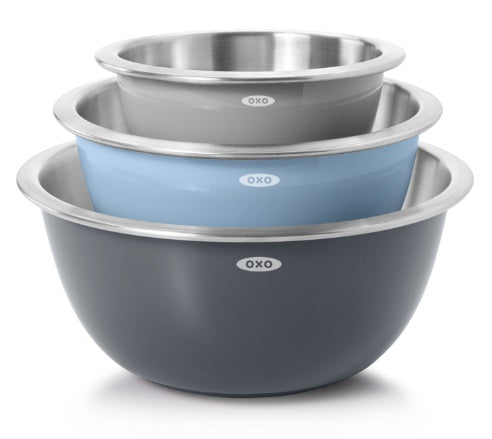 Oxo Stainless Steel Mixing Bowl Set of 3 by Kitchen Niche