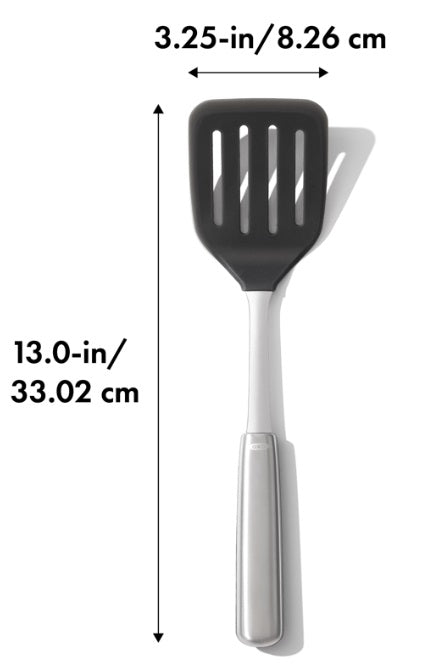 Oxo Steel Slotted Silicone Turner by Kitchen Niche