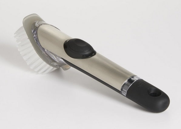 Oxo Steel Soap Dispensing Dish Brush by Kitchen Niche
