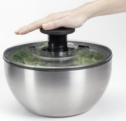 Oxo Steel Large Stainless Steel Salad Spinner by Kitchen Niche