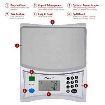 Escali Pana Digital Baking Scale by Kitchen Niche