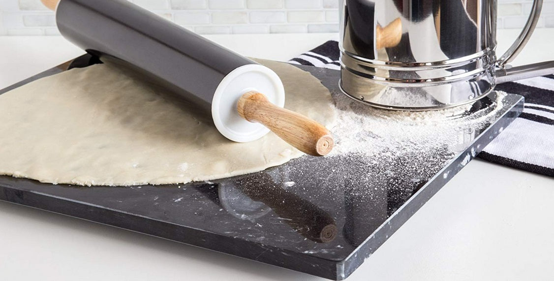 Fox Run Black Marble Pastry Board 16" x 12" by Kitchen Niche