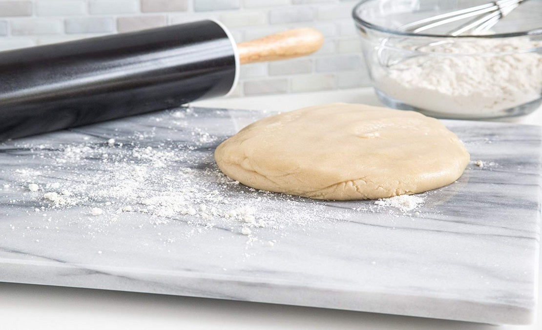 Fox Run White Marble Pastry Board 20" x 16" by Kitchen Niche