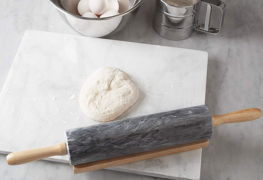 Fox Run White Marble Pastry Board 16" x 12" by Kitchen Niche