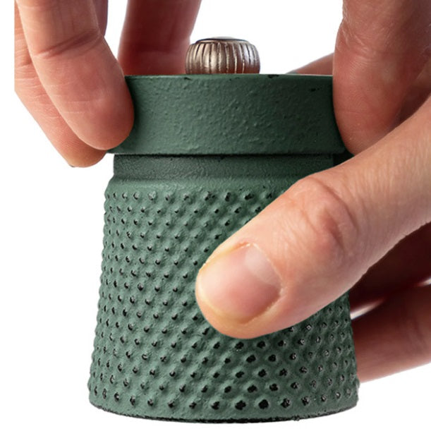 Peugeot Bali Fonte Celadon Green Cast Iron Pepper Mill by Kitchen Niche