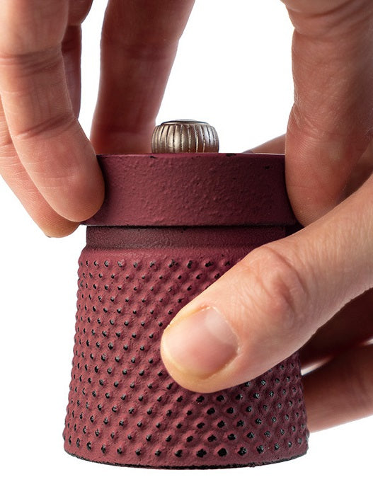 Peugeot Bali Fonte Red Cast Iron Pepper Mill by Kitchen Niche