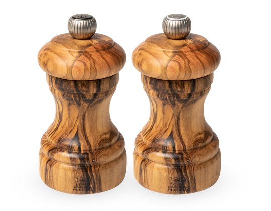 Peugeot Bistro Duo Olive Wood Salt & Pepper Mill Set 10cm by Kitchen Niche