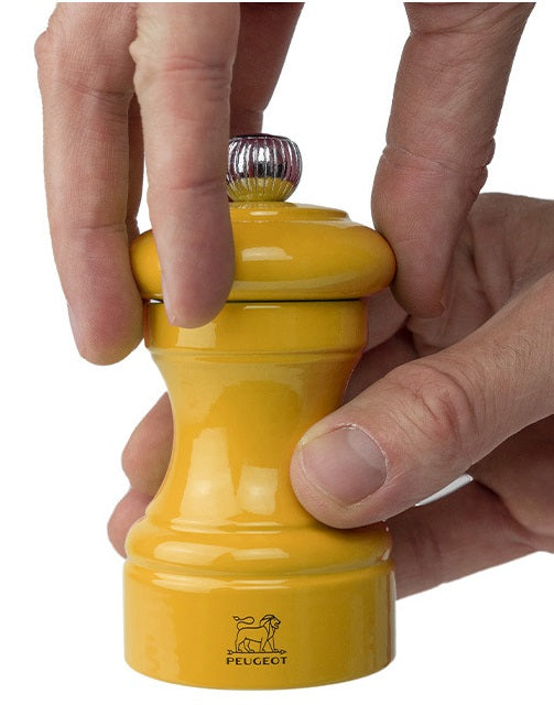 Peugeot Bistro Saffron Yellow Lacquer Pepper Mill by Kitchen Niche