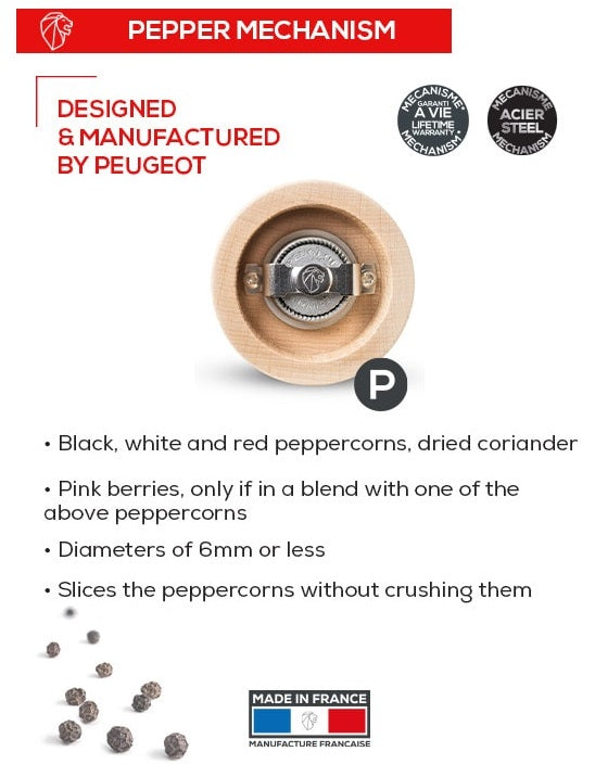 Peugeot Boreal Pepper Mill Rock Grey 21cm by Kitchen Niche